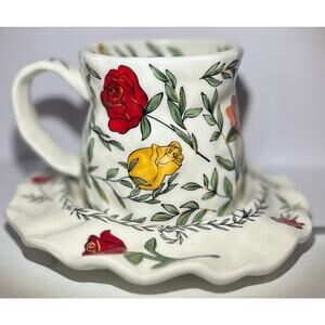 Beautiful rose tea cup set